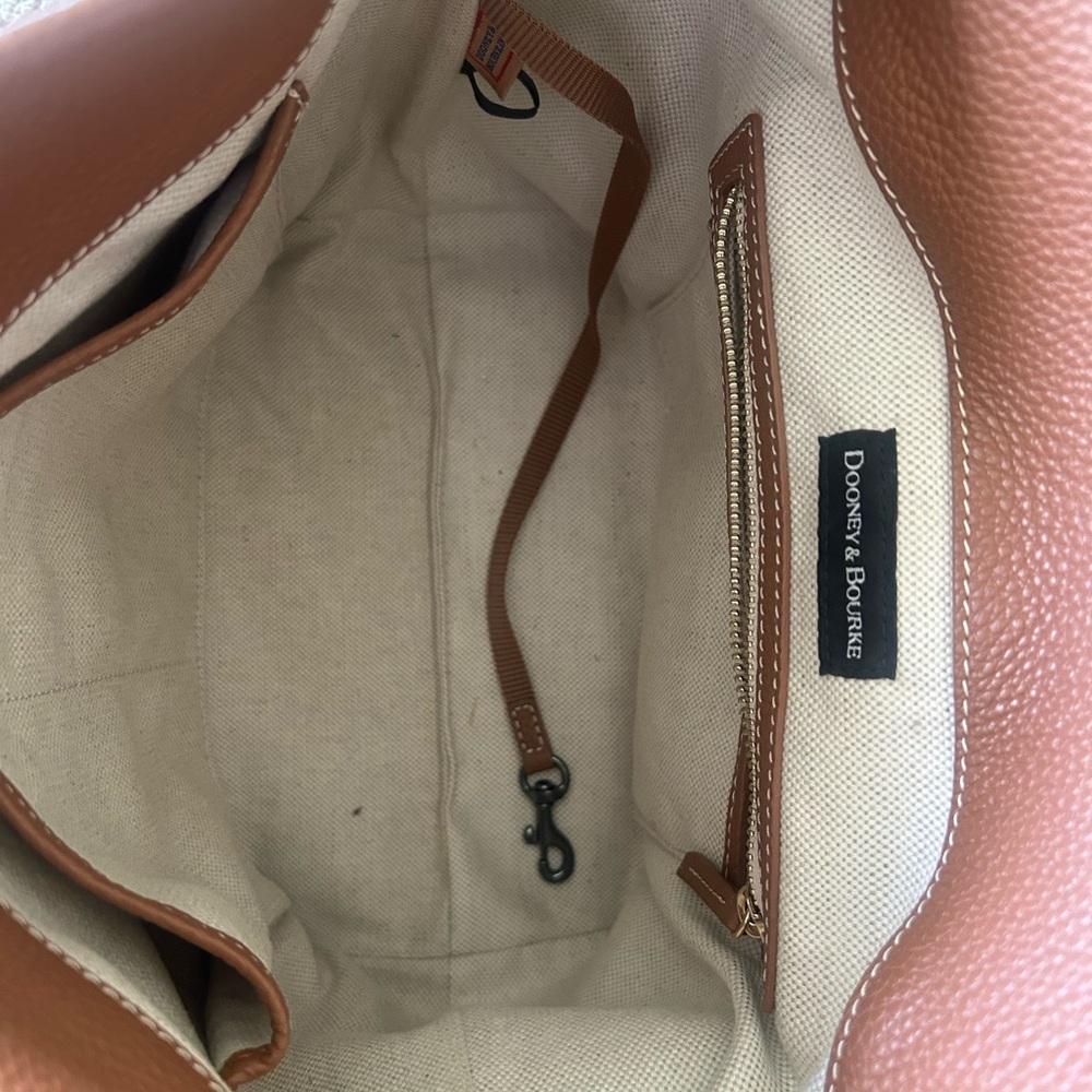 Dooney & Bourke Shoulder Logo Lock Sack with Gold Hardware. - Picture 6 of 6
